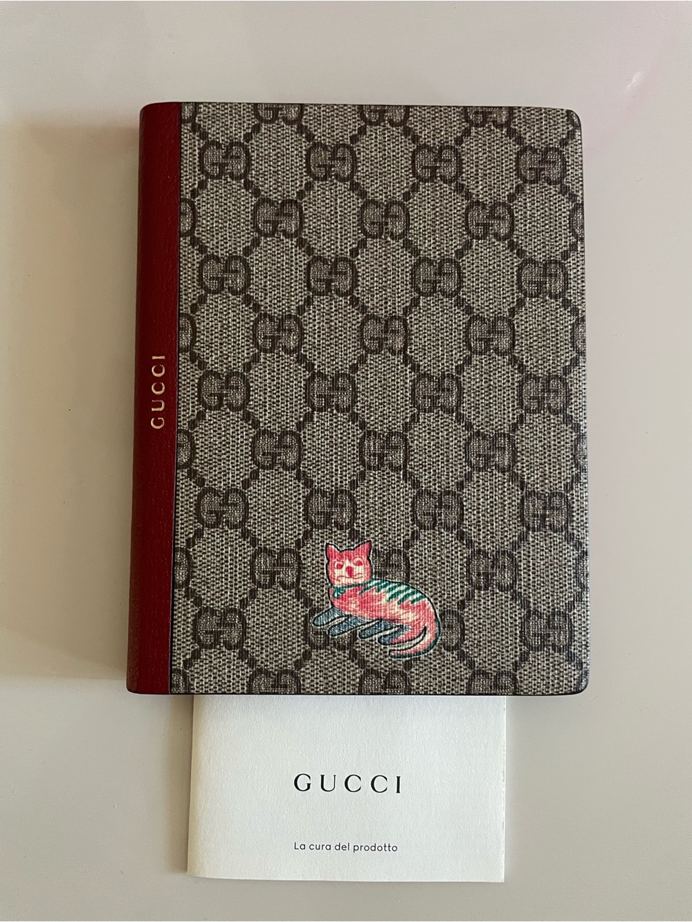 Givvy - Gucci GG Supreme and Whimsy Derpy Cat Notebook